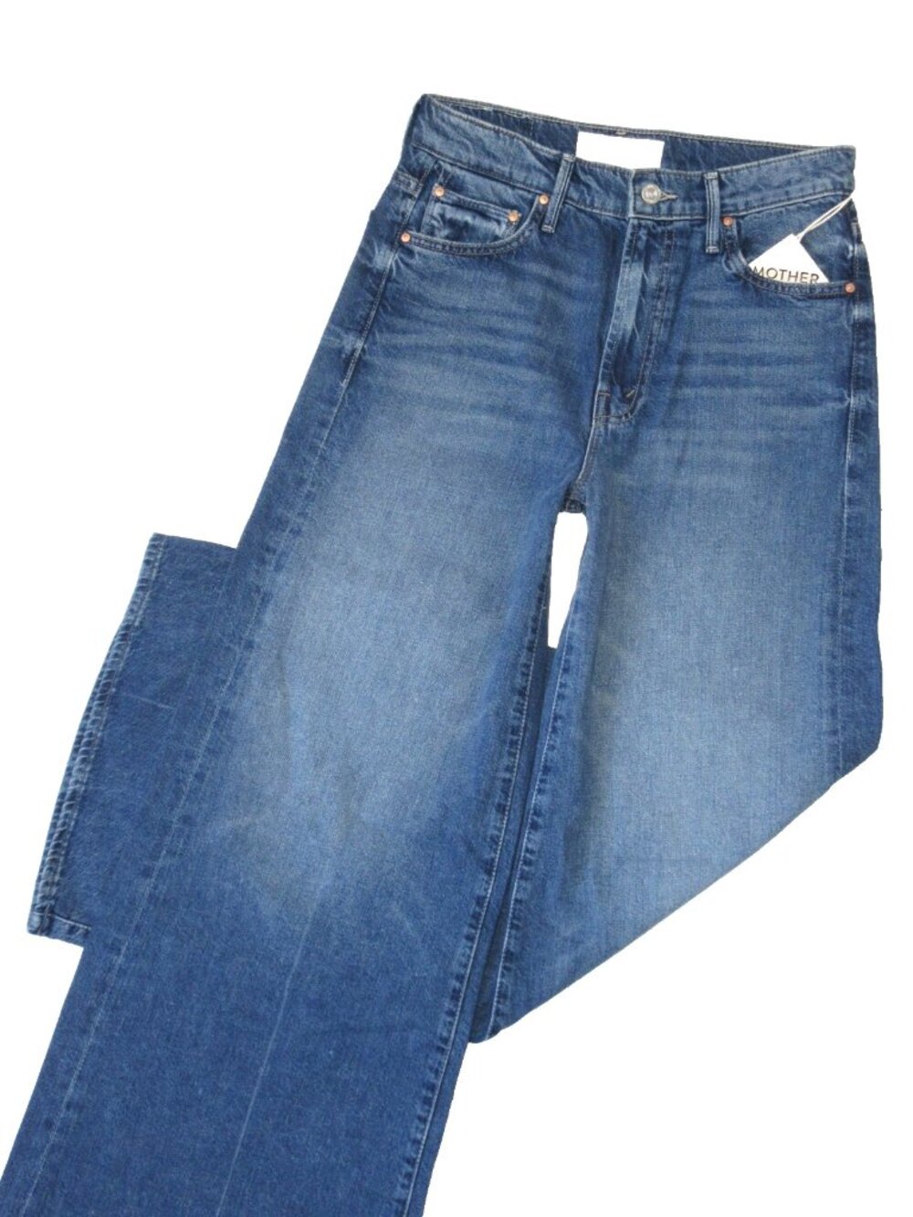 NWT Mother The Undercover Sneak in Rags To Riches Rigid Wide Leg Jeans 26 - Picture 6 of 11